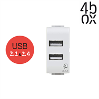 PRESA USB 2.4 per BTICINO AXOLUTE BIANCO 4BOX