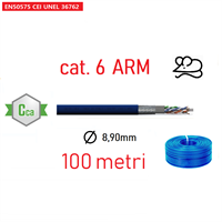 BNUTP6C-ARM CABLE UTP Cat6 4x2 23AWG LSZH BLU  100m   CCA