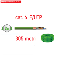 BNFU6-C CAVO F/UTP Cat6 4x2 24AWG LSZH VERDE  305m     CCA