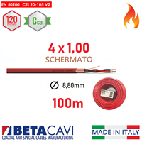 Cavo FIRE PH120 EN50200 4x1,00  100mt  SCHERMATO         Cca