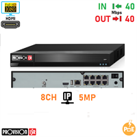 NVR5-8200PX+(MM)  NVR 8CH PoE 200fps 5MP HDMI 1080p      b05