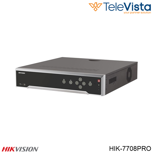 NVR 8 IP H265 4K 80Mbps 12MP Dual-LAN + 1HDD 2TB