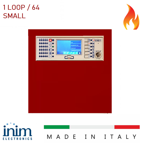 CENTRALE ANALOGICA 1 LOOP MAX 64 IND. DISPLAY GRAFICO ROSSA