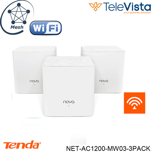 486622402 sistema Wi-Fi Mesh Tri-band 1200Mbps (3-PACK)TENDA