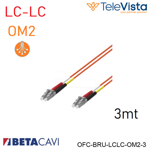 Cavo fibra ottica OM2 Multimodale LC-LC  3 metri