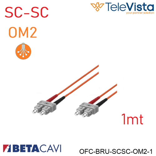Cavo fibra ottica OM2 Multimodale SC-SC  1 metro