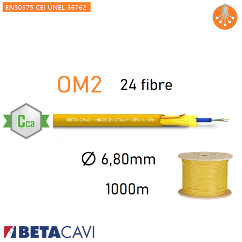Fibra Ottica MultiModale OM2 24 fibre  CCA  WR1000m