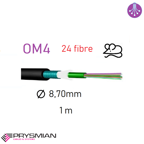 Fibra Ottica MultiModale OM4 - 24 fibre Armato PRYSMIAN 1MT