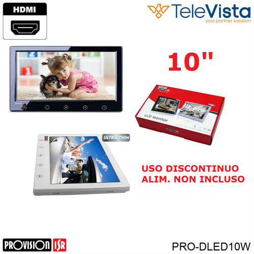 PR-IPS10-W monitor 10" TFT 2 IN CVBS+HDMI+VGA 1024x600   b10