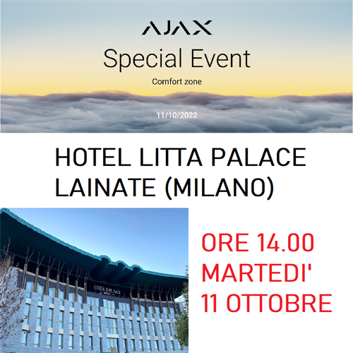 HOTEL LITTA PALACE- LAINATE  11 OTTOBRE ORE 14-15