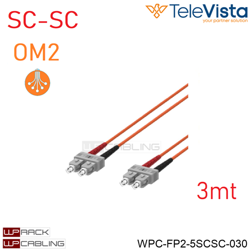 Cavo fibra ottica OM2 Duplex SC-SC  3 metri