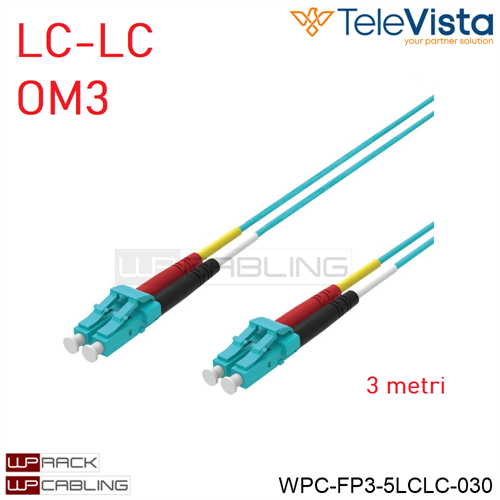 Cavo fibra ottica OM3 Duplex LC-LC  3 metri