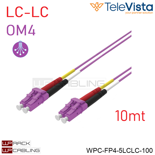 Cavo fibra ottica OM4 Duplex LC-LC 10 metri