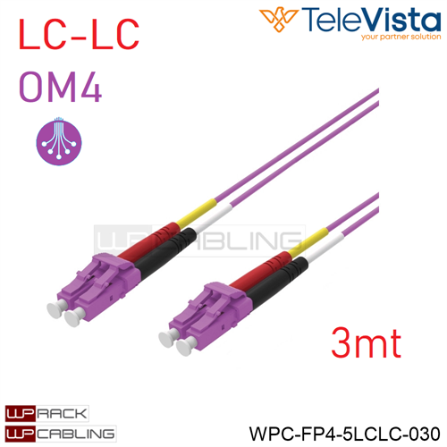 Cavo fibra ottica OM4 Duplex LC-LC  3 metri