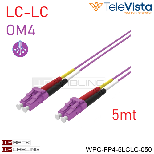 Cavo fibra ottica OM4 Duplex LC-LC  5 metri