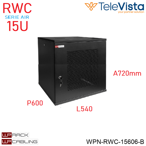 Box parete RWC 15U 540x600x720mm NERO