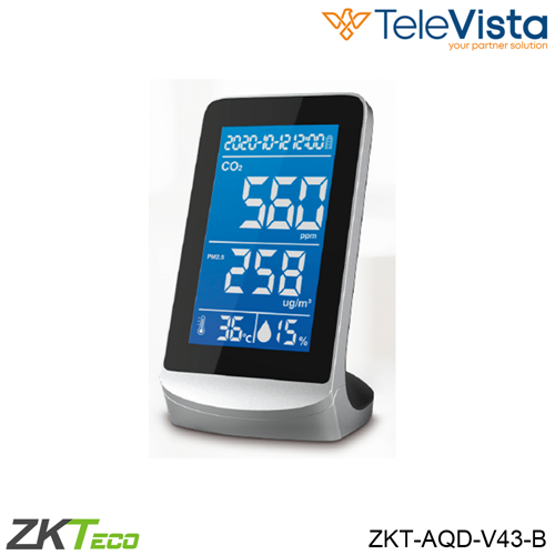 Monitoraggio CO2, Temp.,Umidità e PM2 da tavolo LCD 4,3"
