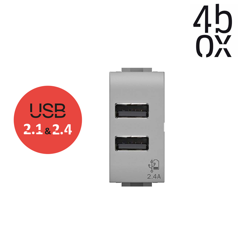 PRESA USB 2.4 per BTICINO AXOLUTE TECH 4BOX
