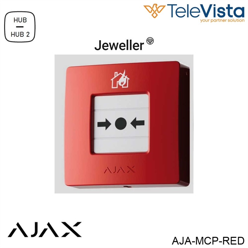 60815.171.NC1 Ajax Manual Call Point Rosso              b124