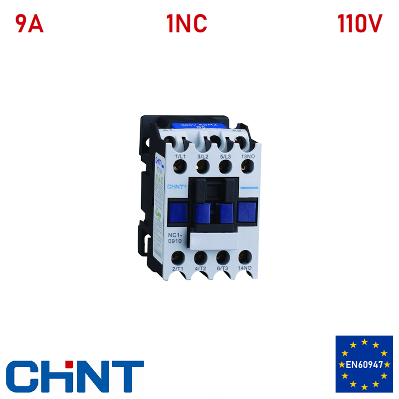 NC1-09.01/110V CONTATTORE 3P AC 9A AC3 1NC        b01