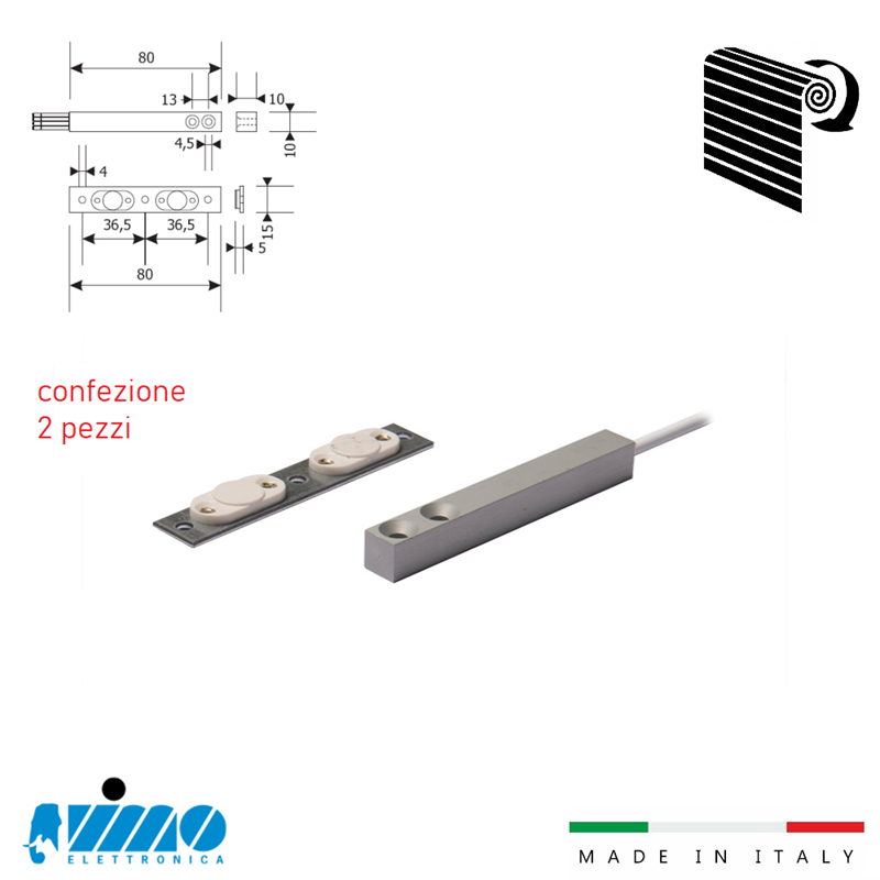 Contatto alluminio per avvolgibili - CONFEZIONE 2 PEZZI